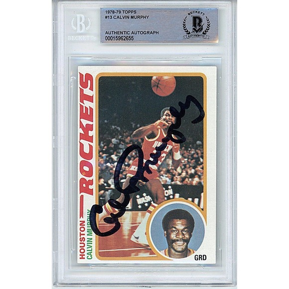 Calvin Murphy Autographed Houston Rockets 1978 Topps Card Beckett Authenticated - Picture 1 of 4